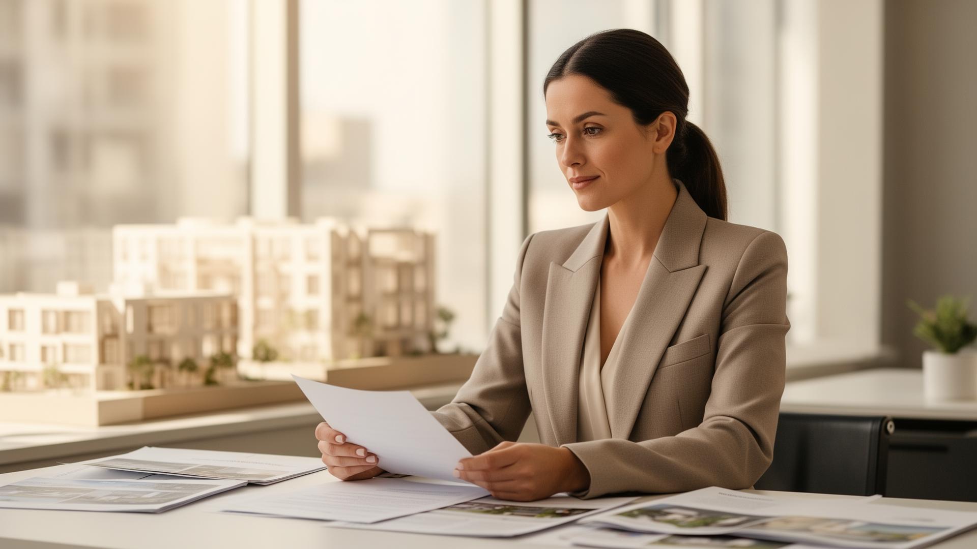 Mortgage advisor in a real estate office